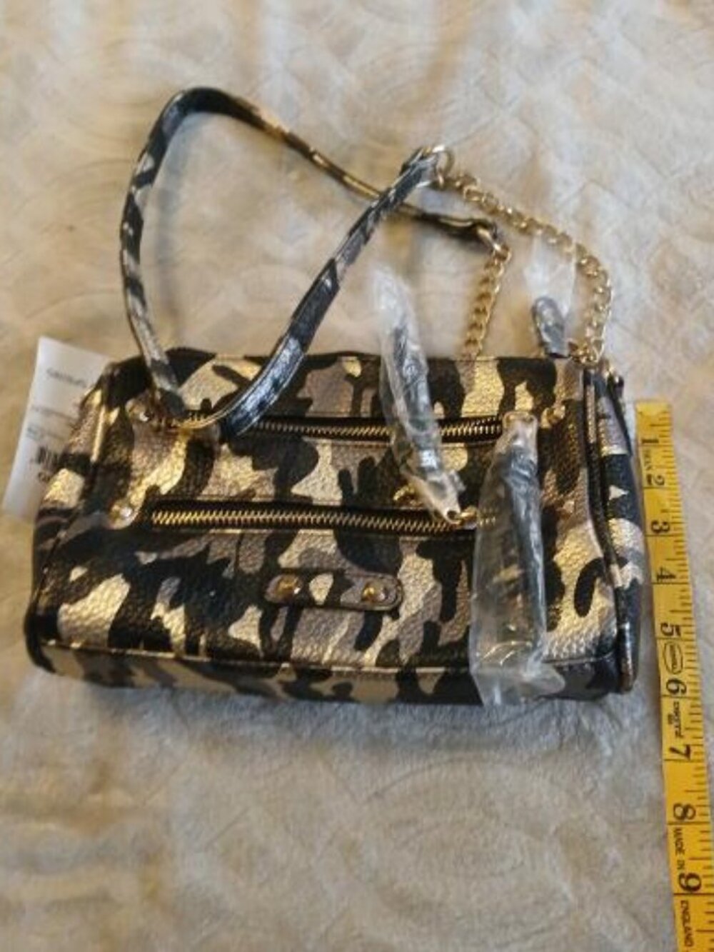 Chic black, gold, brown, camo crossbody new with tags